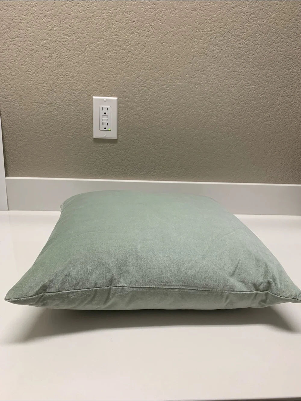 WORLD MARKET Velvet Throw Pillow Sage Green 18” Square
